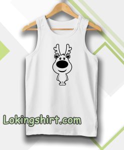 Cartoon Christmas Reindeer Silhouette Tanktop TPKJ3