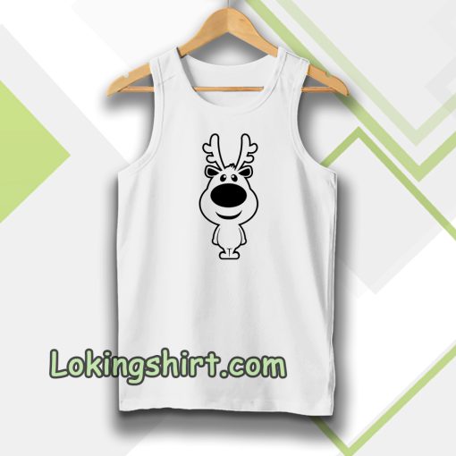 Cartoon Christmas Reindeer Silhouette Tanktop TPKJ3