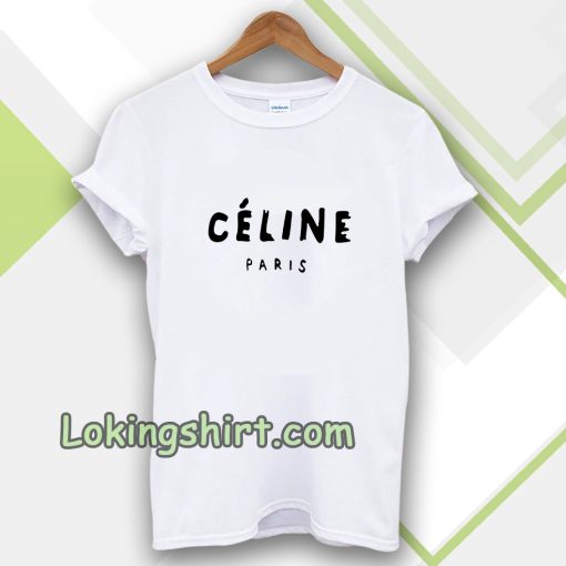 Celine Paris White T Shirt