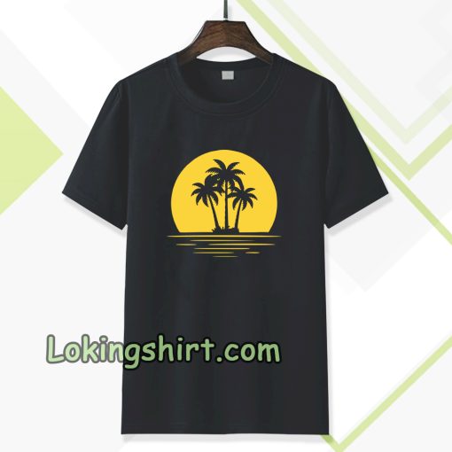 Coconut Tree Sunset t-shirt TPKJ3