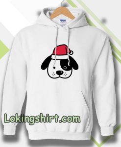 Perro navidad santa claus dibujos animados Hoodie TPKJ3