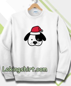 Perro navidad santa claus dibujos animados Sweatshirt TPKJ3