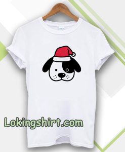 Perro navidad santa claus dibujos animados T-shirt TPKJ3