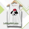 Perro navidad santa claus dibujos animados Tanktop TPKJ3