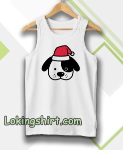 Perro navidad santa claus dibujos animados Tanktop TPKJ3