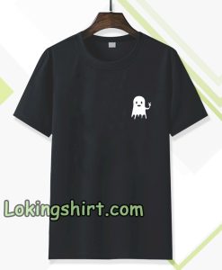 halloween cartoon ghost pocket t-shirt TPKJ3