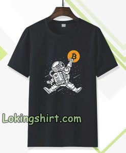 Bitcoin to The Moon Spaceman T-Shirt TPKJ3