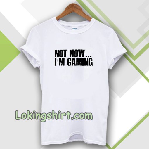 Not Now I'm Gaming I Can't t-shirt TPKJ3