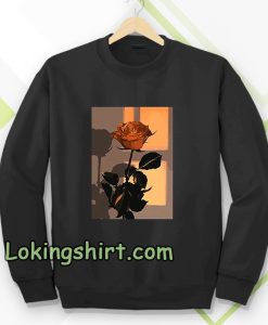 rose Floral Print Sweatshirt TPKJ3