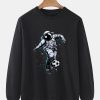 Mens Astronaut Football Print Crew Neck Casual Pullover Sweatshirt TPKJ3